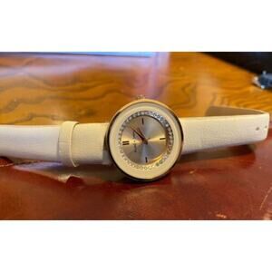 Women's Kendall James Watch, Gold Tone with Crystal Accents, Beige Band